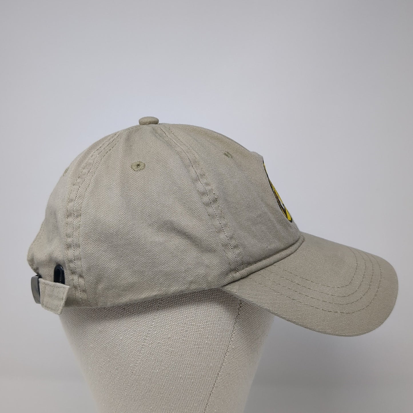Buc-Ee's Slideback Baseball Cap Beige One Size Adjustable Embroidered 6 Panel