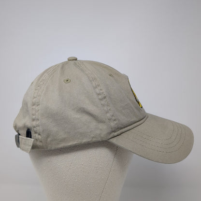 Buc-Ee's Slideback Baseball Cap Beige One Size Adjustable Embroidered 6 Panel