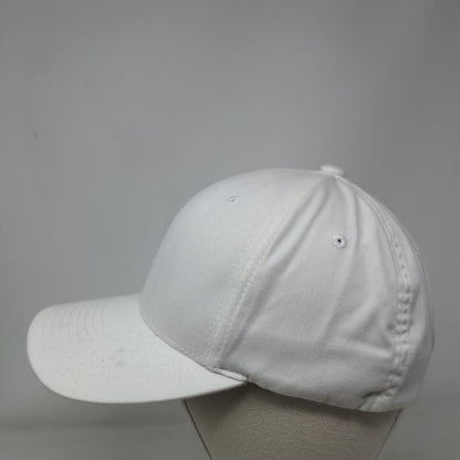 Flexfit Fitted Hat White Size L/XL Vented Holes 6 Panel Blank Yupoong