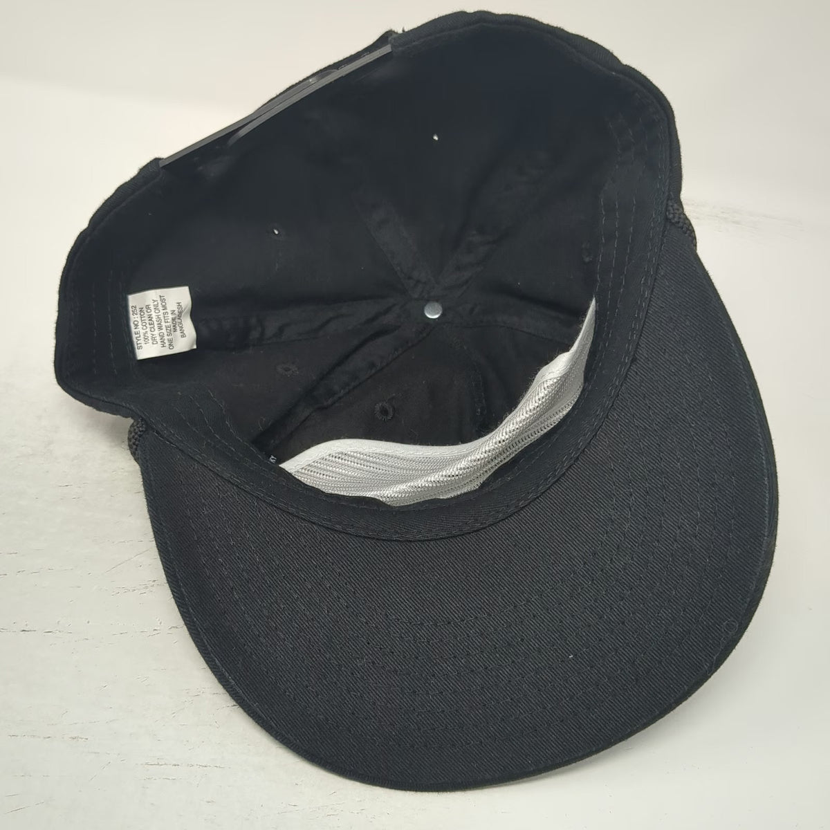 Decky 5 Panel Black Hat One Size Stanley McCall Rope Snapback Cotton Structured