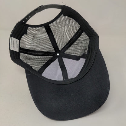 Sportoli Boy's Snapback Mesh Back Hat Black Adjustable Embroidered Logo