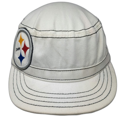 New Era Pittsburgh Steelers NFL Army Cap White One Size Contrast Stitching Hat