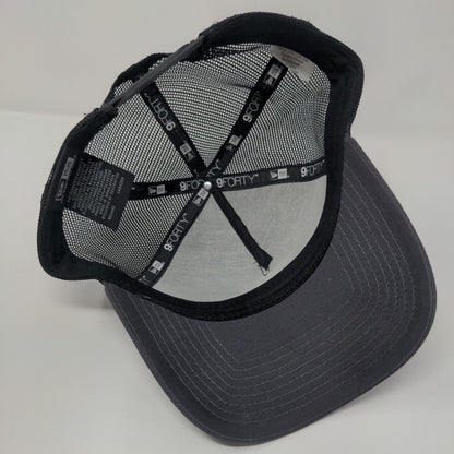 New Era Snapback Trucker Hat Gray OSFM Adjustable 9Forty Mesh Back 6 Panel