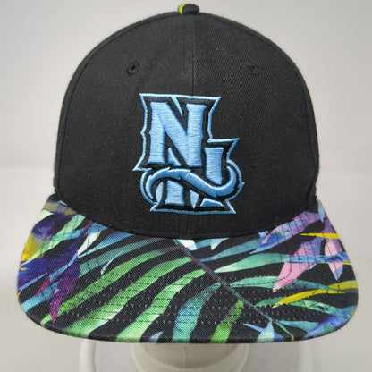 '47 New York Yankees MLB Snapback Hat Black Floral Visor One Size OSFA Flat Brim