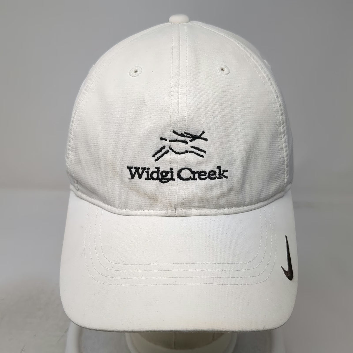 Nike Baseball Cap White One Size Widgi Creek Golf Club Strapback Hat Swoosh