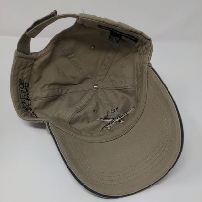 Crossed Rifles Strapback Hat Tan One Size First In War First In Peace