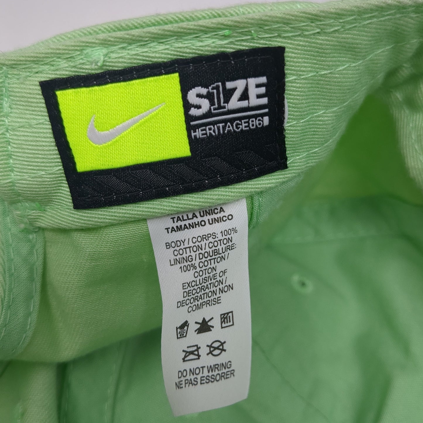 Nike Swoosh Slideback Hat Green One Size Adjustable Embroidered 6 Panel