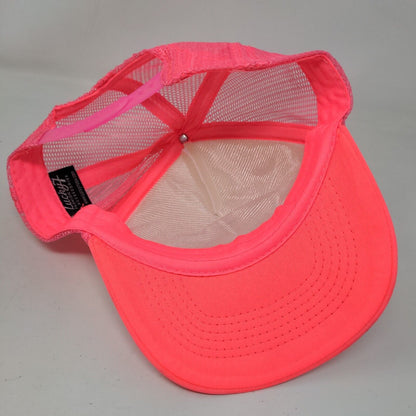 Pensacola Beach Snapback Mesh Back Trucker Hat Pink One Size Lucky 7