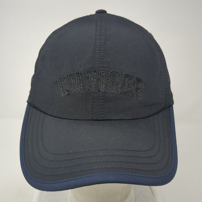 Hilfiger Spell Out Slideback Hat Black One Size Adjustable Leather Strap