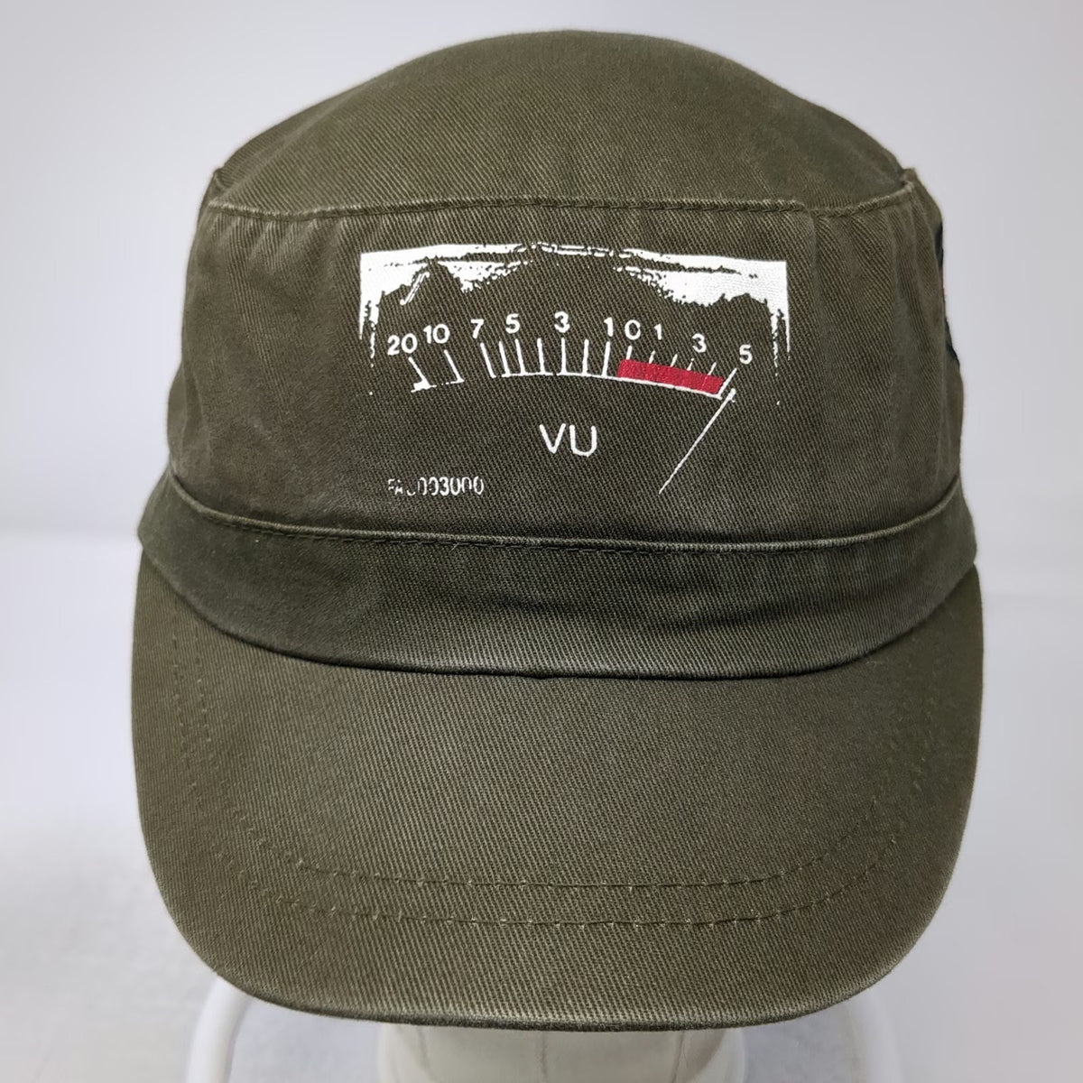 First Act Army Cap Green One Size VU Meter Graphic Music Cotton Strapback Hat