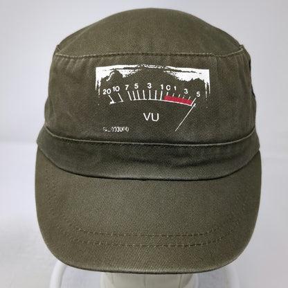 First Act Army Cap Green One Size VU Meter Graphic Music Cotton Strapback Hat