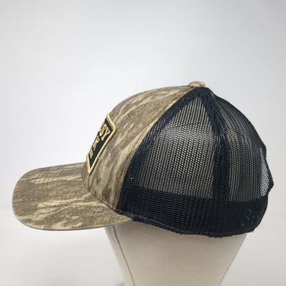Mossy Oak Trucker Hat Brown Camo One Size Mesh Snapback Bottomland Logo Patch