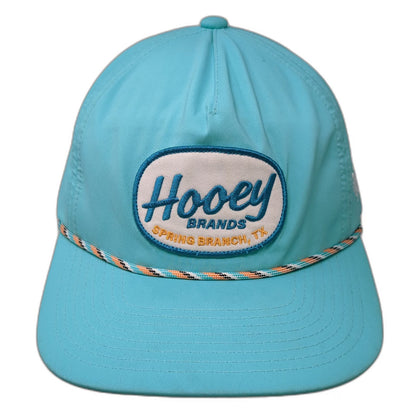Hooey 5 Panel Hat Blue OSFM Rope Snapback Spring Branch Texas Patch Polyester