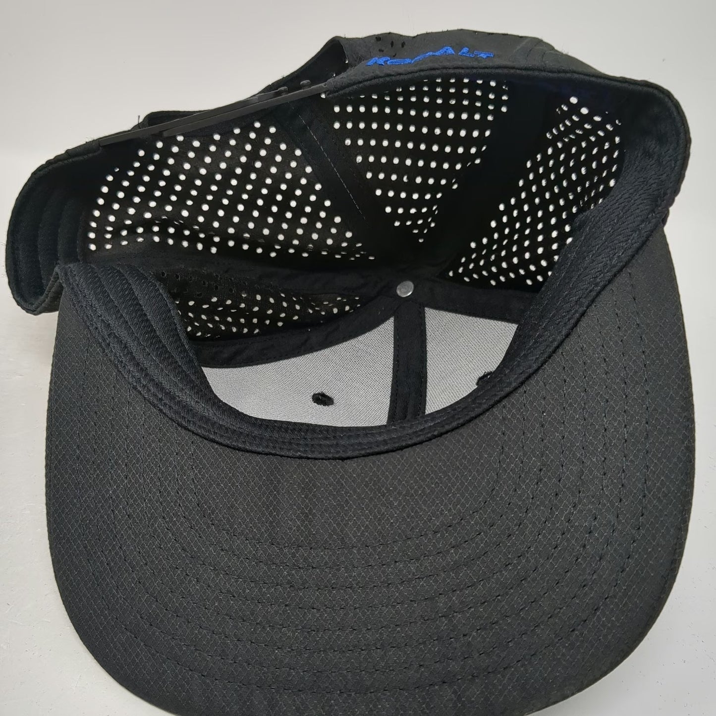 Kobalt Trucker Hat Black One Size Blue Logo Snapback Laser Cut Performance