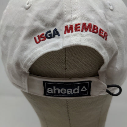 USGA Men's Strapback Hat White Adjustable Embroidered 122nd US Open Logo