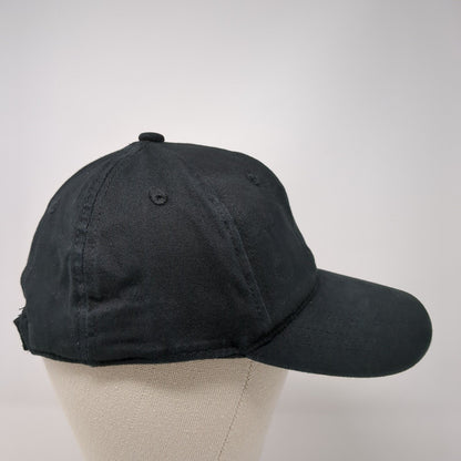 George Strapback Hat Black One Size Adjustable 6 Panel Blank Solid