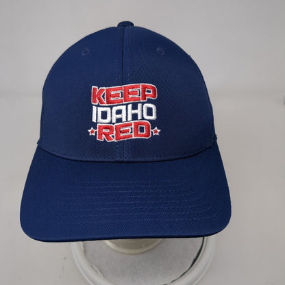 Keep Idaho Red Fitted Hat Blue S/M Embroidered Flexfit Sport-Tek 6 Panel