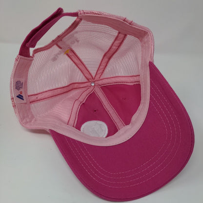 Innvictis Strapback Mesh Back Trucker Hat Pink OSFA Embroidered Simplot
