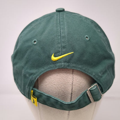 Nike Oregon Ducks NCAA Green One Size Baseball Cap Slideback Cotton Embroidered