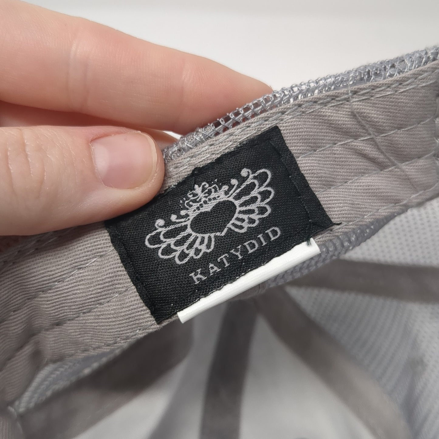 Glamping Hair Don't Care Trucker Hat Gray One Size Adjustable Distressed Katydid