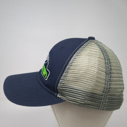 Shady Gators Strapback Trucker Hat Blue One Size Adjustable Mesh Back Sportsman