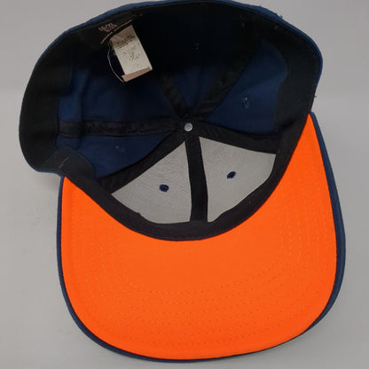 UA Hunt Fitted Hat Blue L/XL Embroidered Vented Holes 6 Panel Under Armour