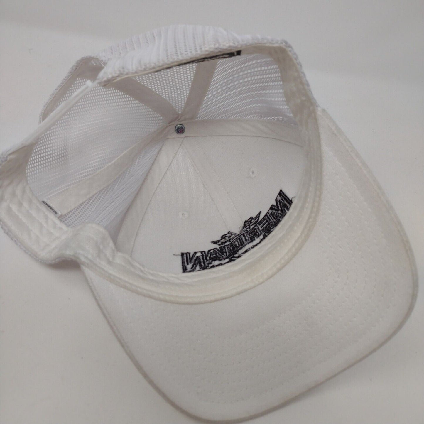 Meridian Speedway Snapback Trucker Hat White OS Adjustable Mesh Back Richardson