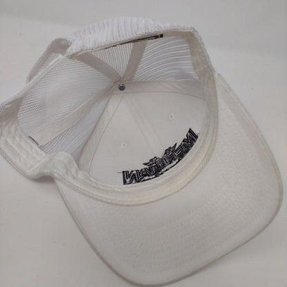 Meridian Speedway Snapback Trucker Hat White OS Adjustable Mesh Back Richardson