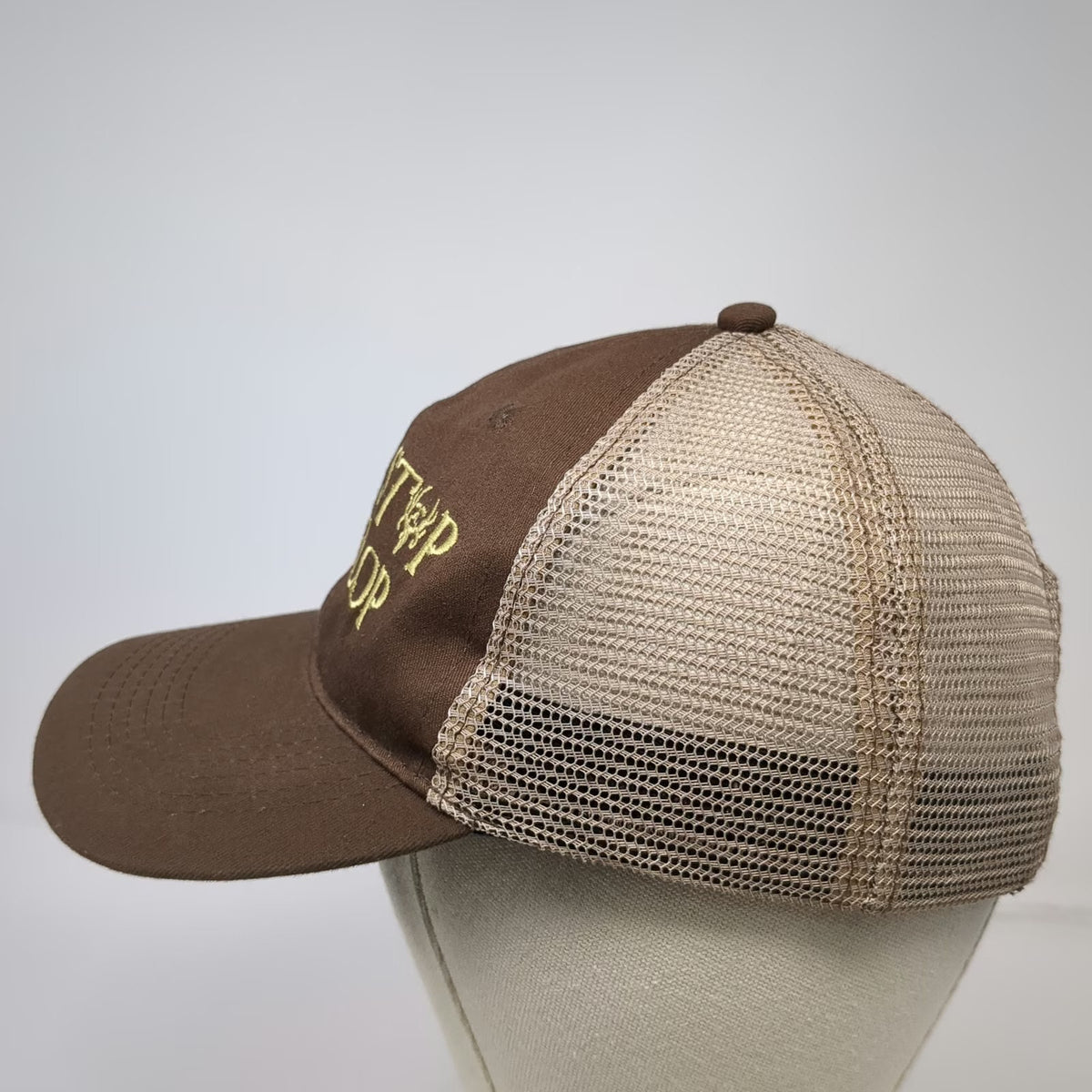 Bushnell Trucker Hat Brown One Size Can't Stop The Flop Hunting Mesh Snapback