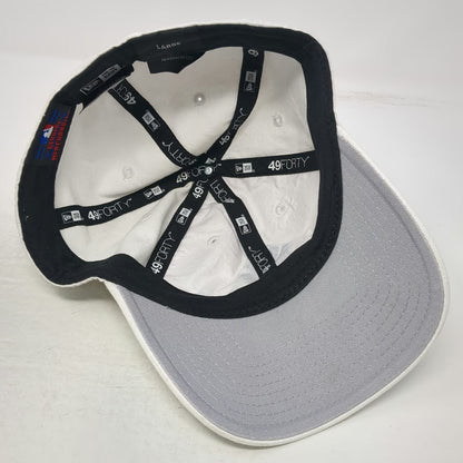 New York Yankees MLB New Era Baseball Cap White L 49FORTY Gray Under Brim Hat