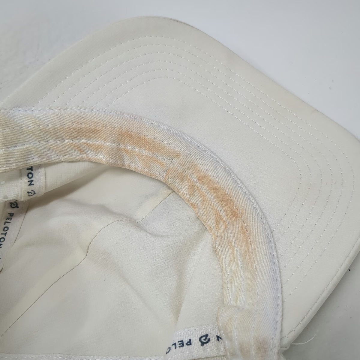 Peloton Baseball Cap White One Size Adjustable Mesh Back Perforated Gym Hat