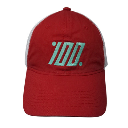 Outdoor Cap Strapback Mesh Back Trucker Hat Red One Size Colorblock