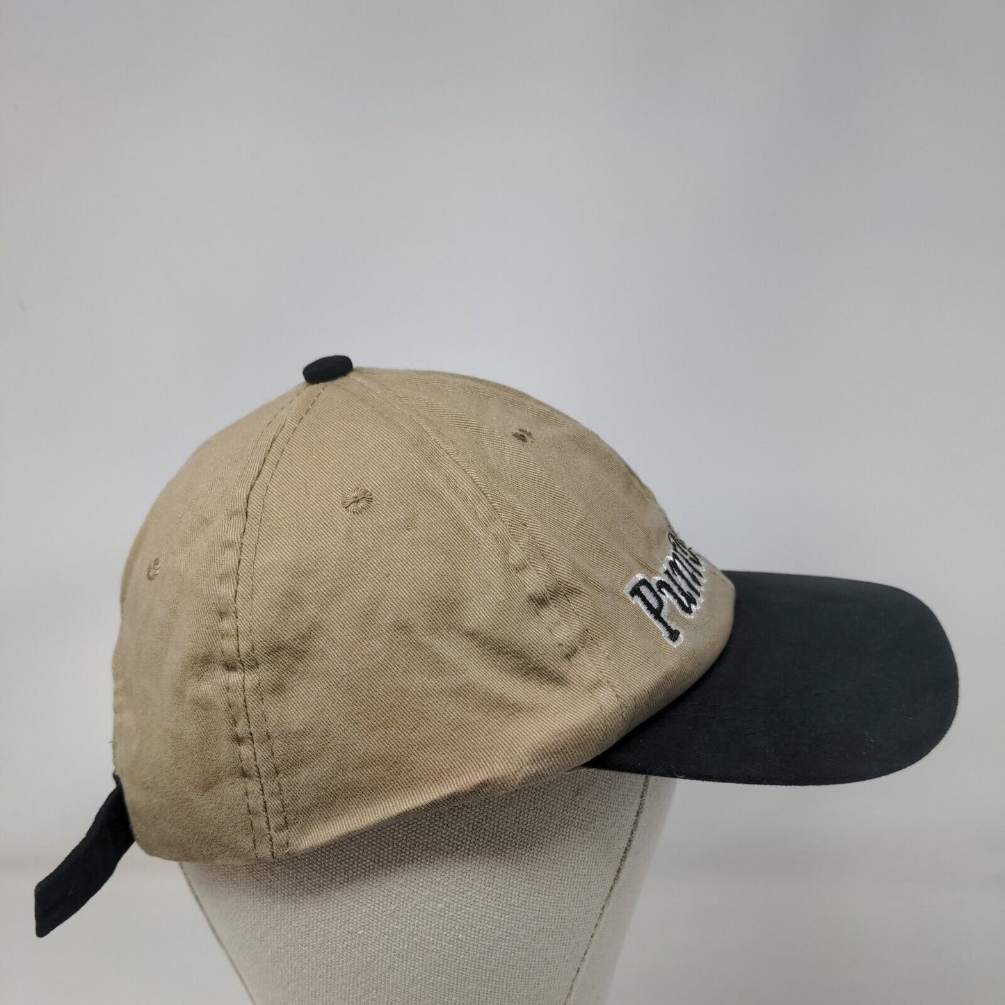 Punta Cana Slideback Hat Tan One Size Embroidered Colorblock 6 Panel