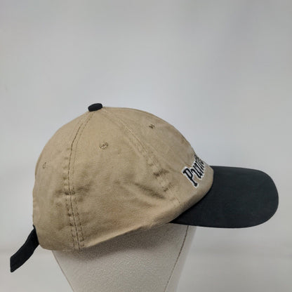Punta Cana Slideback Hat Tan One Size Embroidered Colorblock 6 Panel
