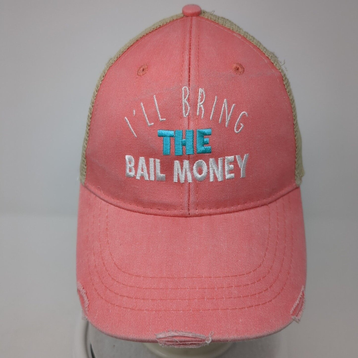 I'll Bring The Bail Money Snapback Trucker Hat Multi OS Adjustable Mesh Adams