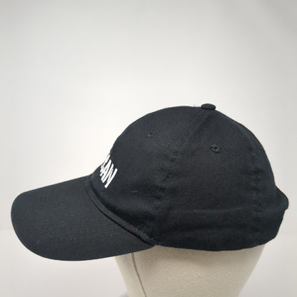 Canada Snapback Hat Black One Size Adjustable Embroidered Patriotic Cotton
