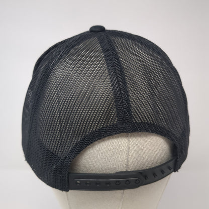 Rock Paper Podcast Snapback Trucker Hat Black One Size Mesh Back Yupoong