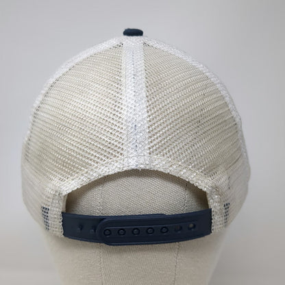Pabst Blue Ribbon Beer Logo Patch Trucker Hat OSFM Snapback White Mesh Back PBR