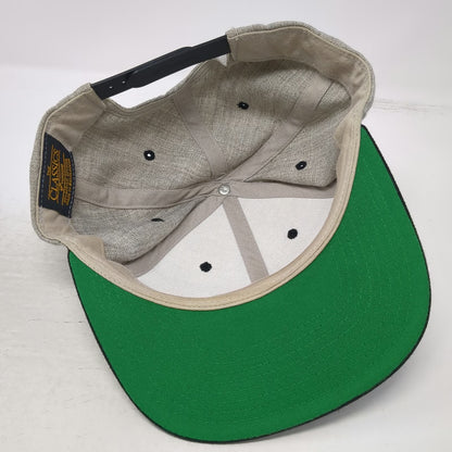 Yupoong Snapback Hat Gray OSFM We The People US Map Leather Patch Green Under