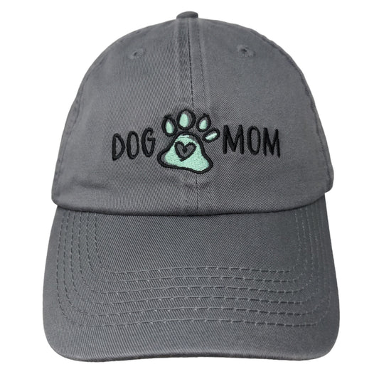 Open Road Women's Slideback Hat Gray Size OS Embroidered Logo Dog Mom Cotton