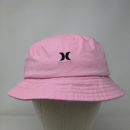 Hurley Bucket Hat Pink One Size Embroidered Vent Holes Outdoor