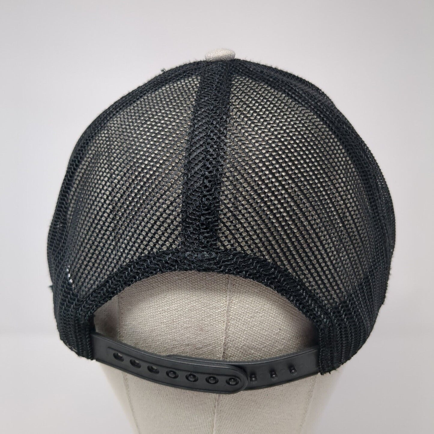 HK Contractors, Inc Snapback Trucker Hat Gray One Size Mesh Back