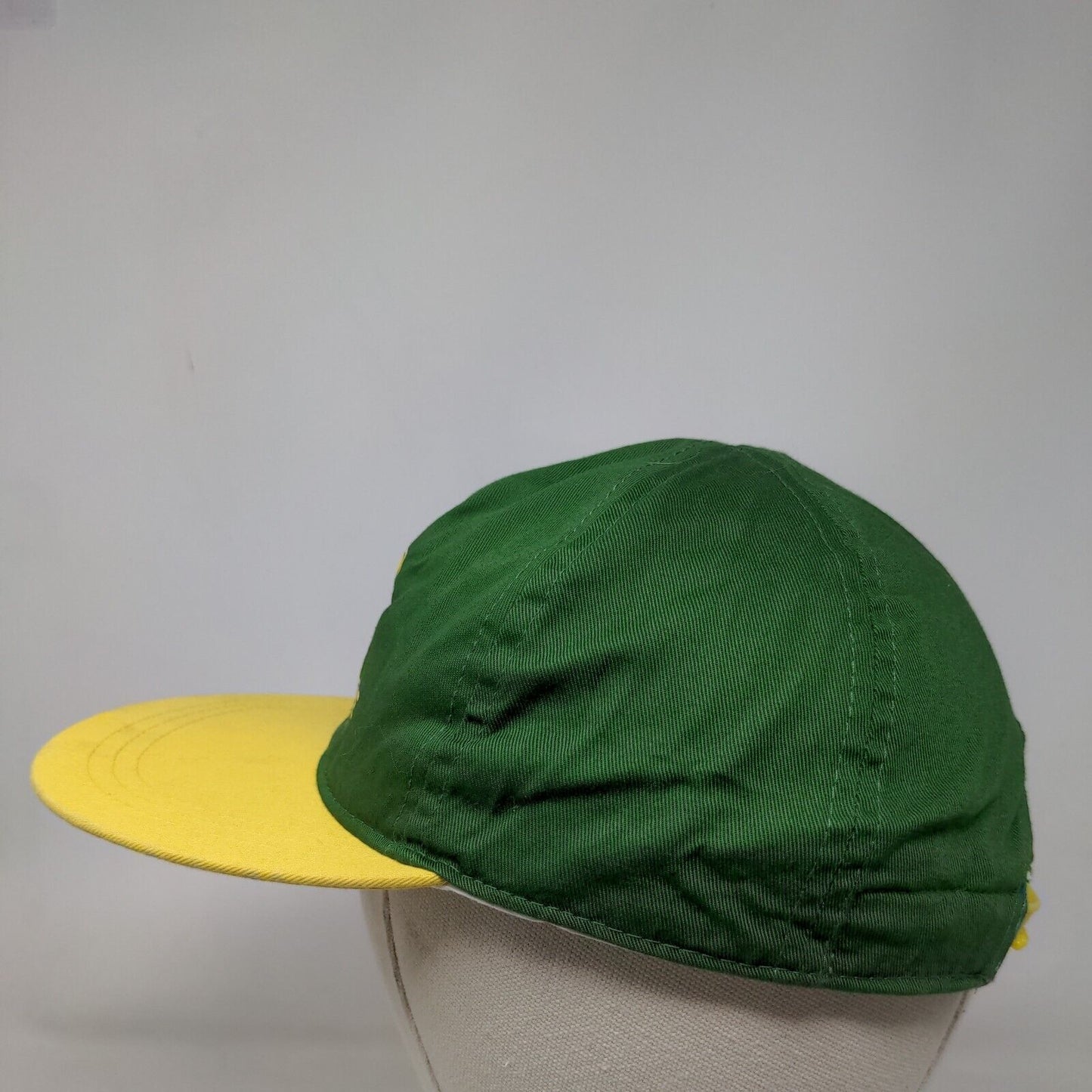 John Deere Logo Snapback Hat Green One Size Colorblock Adjustable