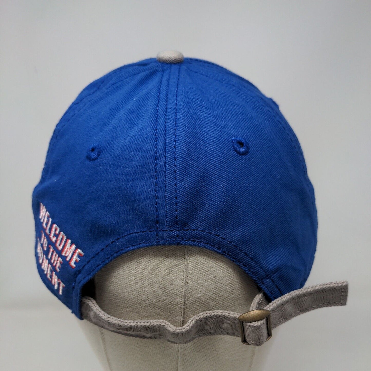 76ers Welcome To The Moment Slideback Hat Blue One Size Embroidered