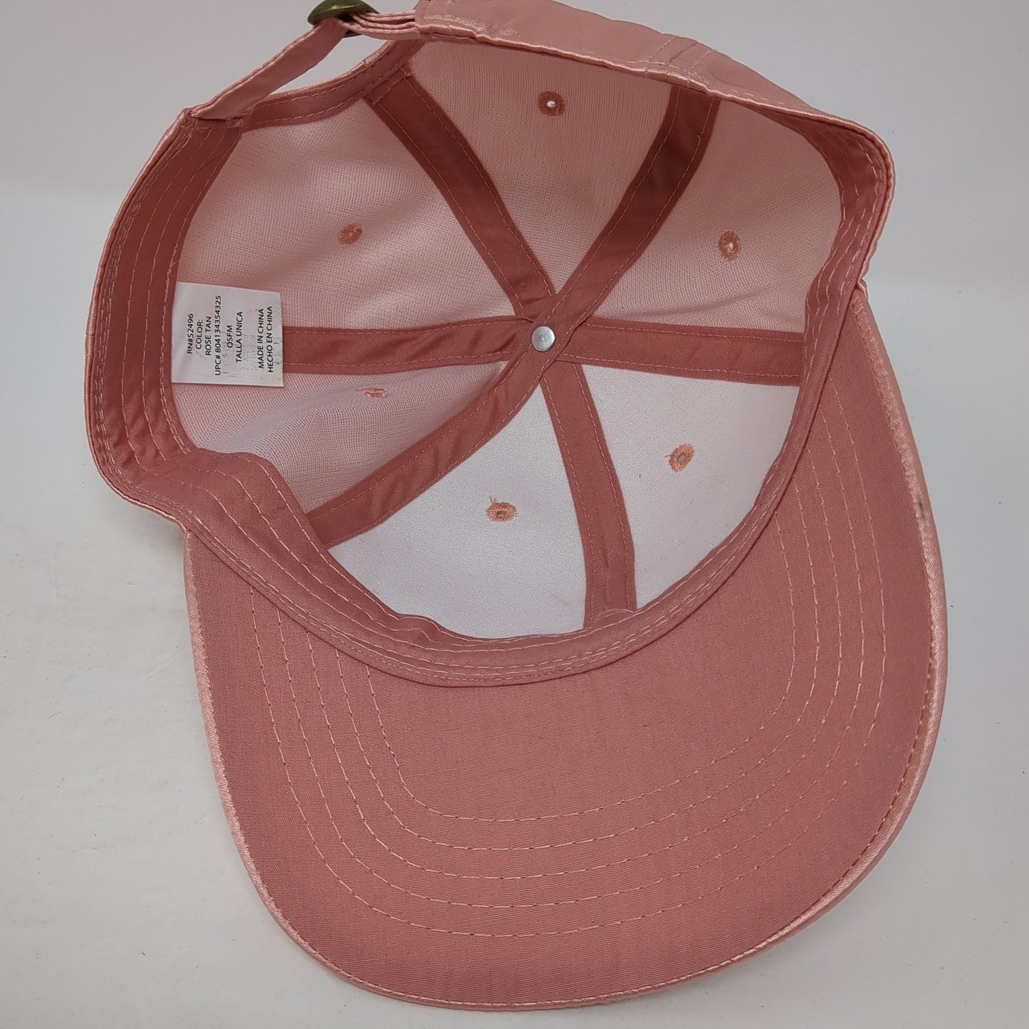 Unbranded Slideback Baseball Cap Pink One Size Adjustable Vented Holes Blank