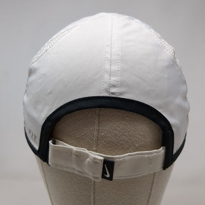 Nike Strapback Hat White One Size Adjustable Featherlight Dri-Fit