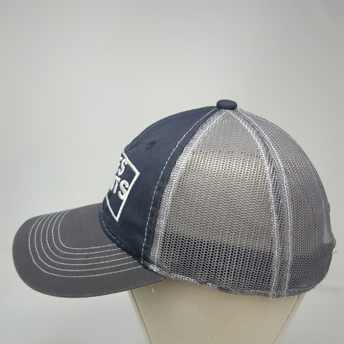 ITB Caps Tates Rents Baseball Cap Gray One Size Mesh Strapback Hat Boise Idaho