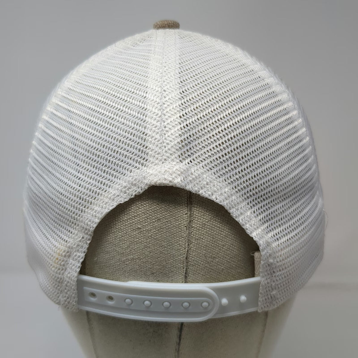 Snap-on Trucker Hat Brown OSFM Mesh Back Snapback Never Compromise Logo Patch