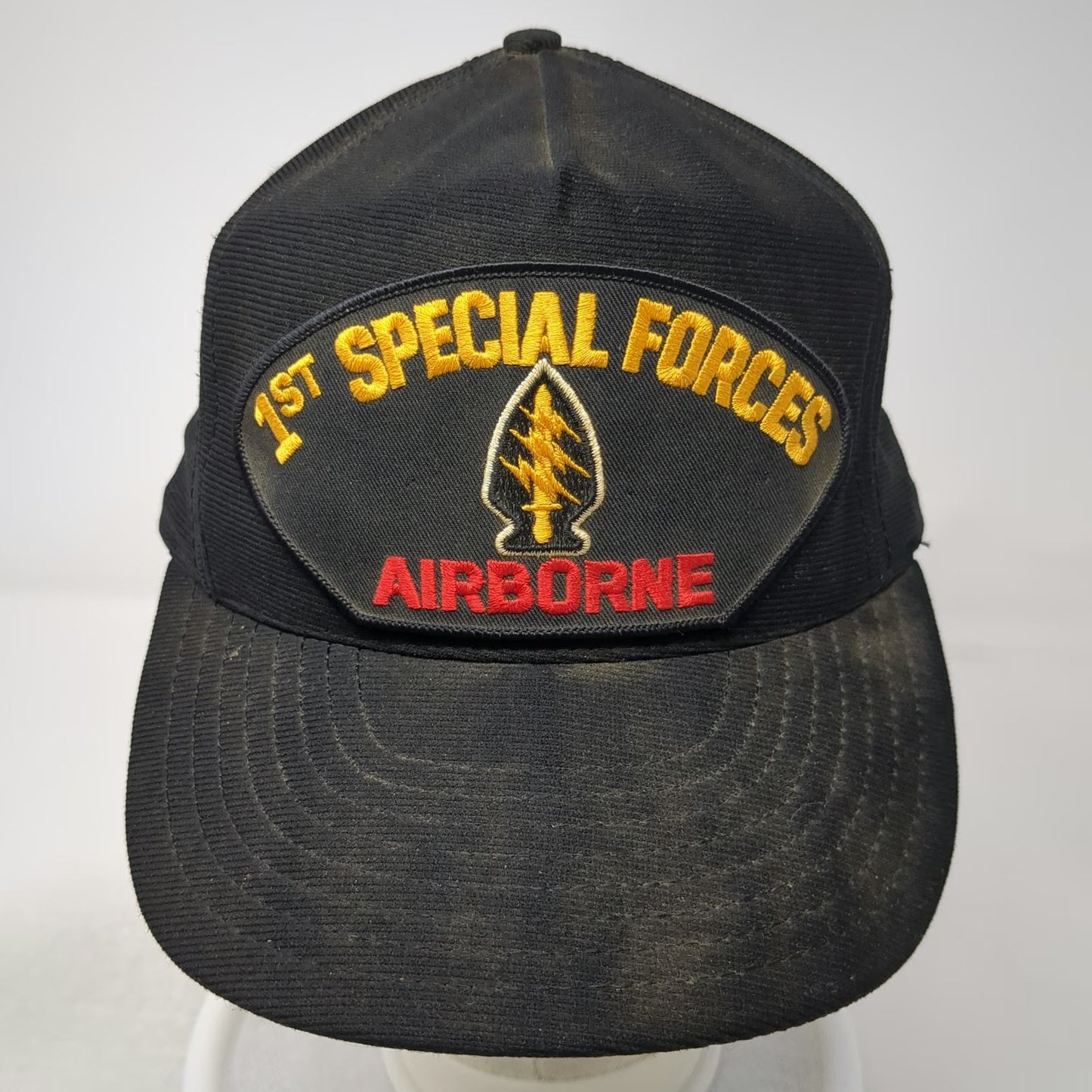 Eagle Crest 1st Special Forces Airborne Trucker Hat Black One Size Snapback USA
