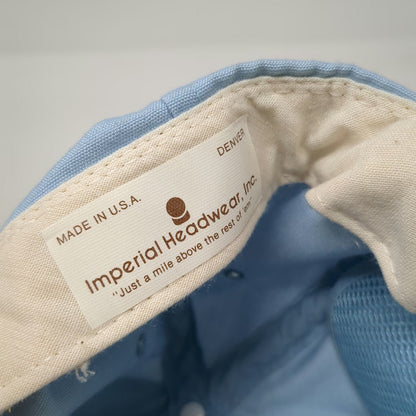 Imperial 5 Panel Blue Hat One Size Action Express Rope Mesh Back USA Made